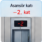 Eksi ikinci katı gösteren asansör